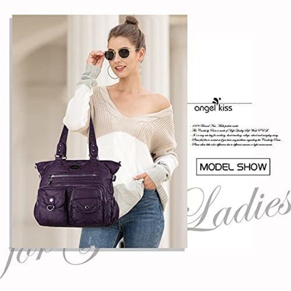 Soft PU Leather Purple Hobo Tote – Stylish Satchel Shoulder Bag - Picture 6 of 7